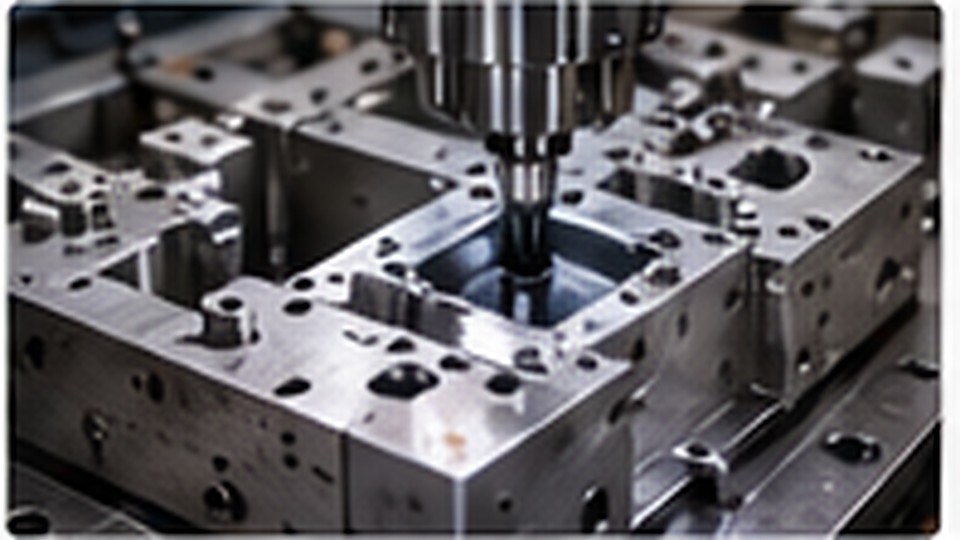 Precision tool and die machining of a metal die block
